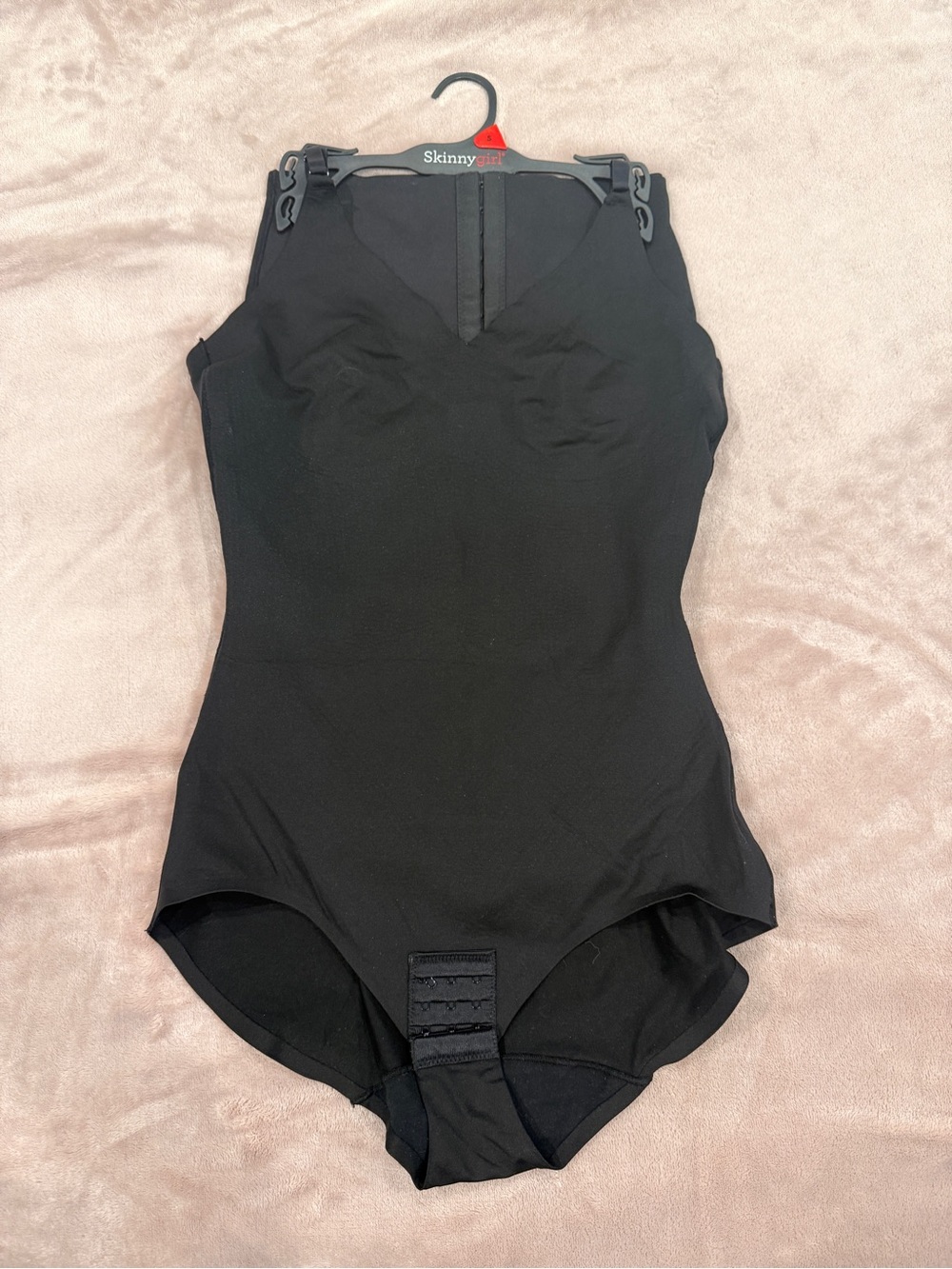 Skinnygirl 2 Piece Black Shapewear Set Bodysuit & High Waist Tummy Control Brief